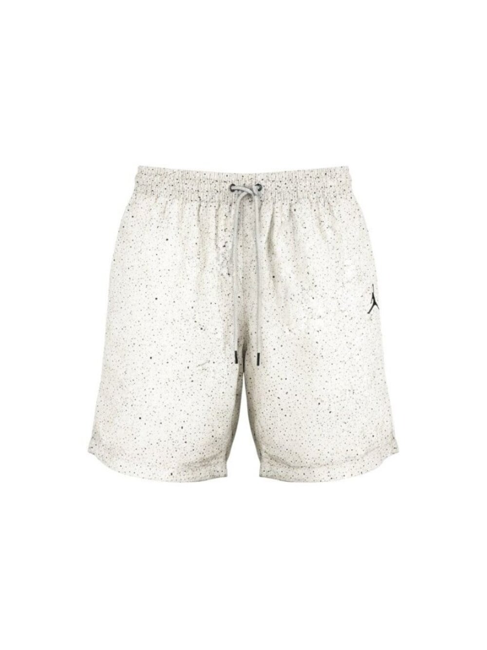 Jordan Mens Speckled Athletic Shorts With Drawstring Waist - XL - White & Black